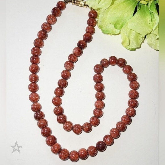 Jewelry - GOLDSTONE 17" BEAD NECKLACE - BARREL CLASP